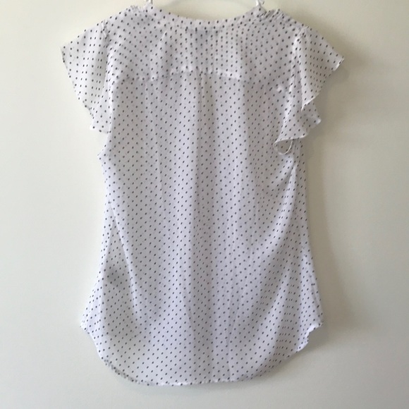 WHITE AND BLACK POLKA DOT BLOUSE - Picture 4 of 4